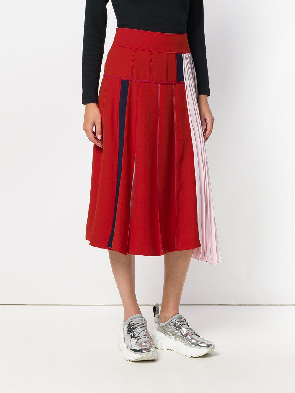 Sportmax Synthetic Colour-block Flared Skirt - Lyst