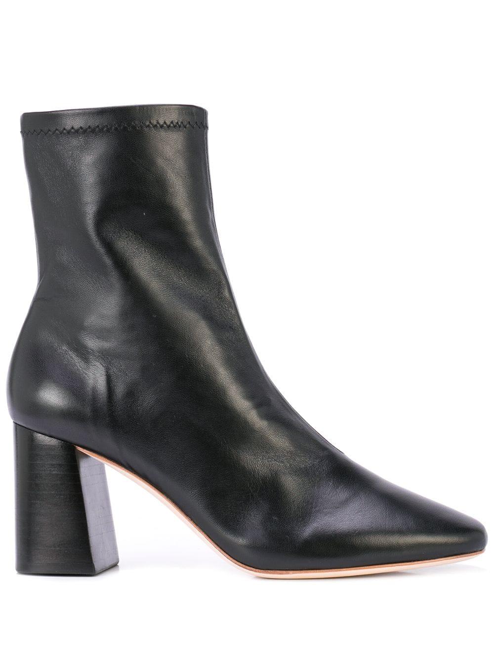 Loeffler Randall Leather Elise Ankle Boots in Black - Lyst