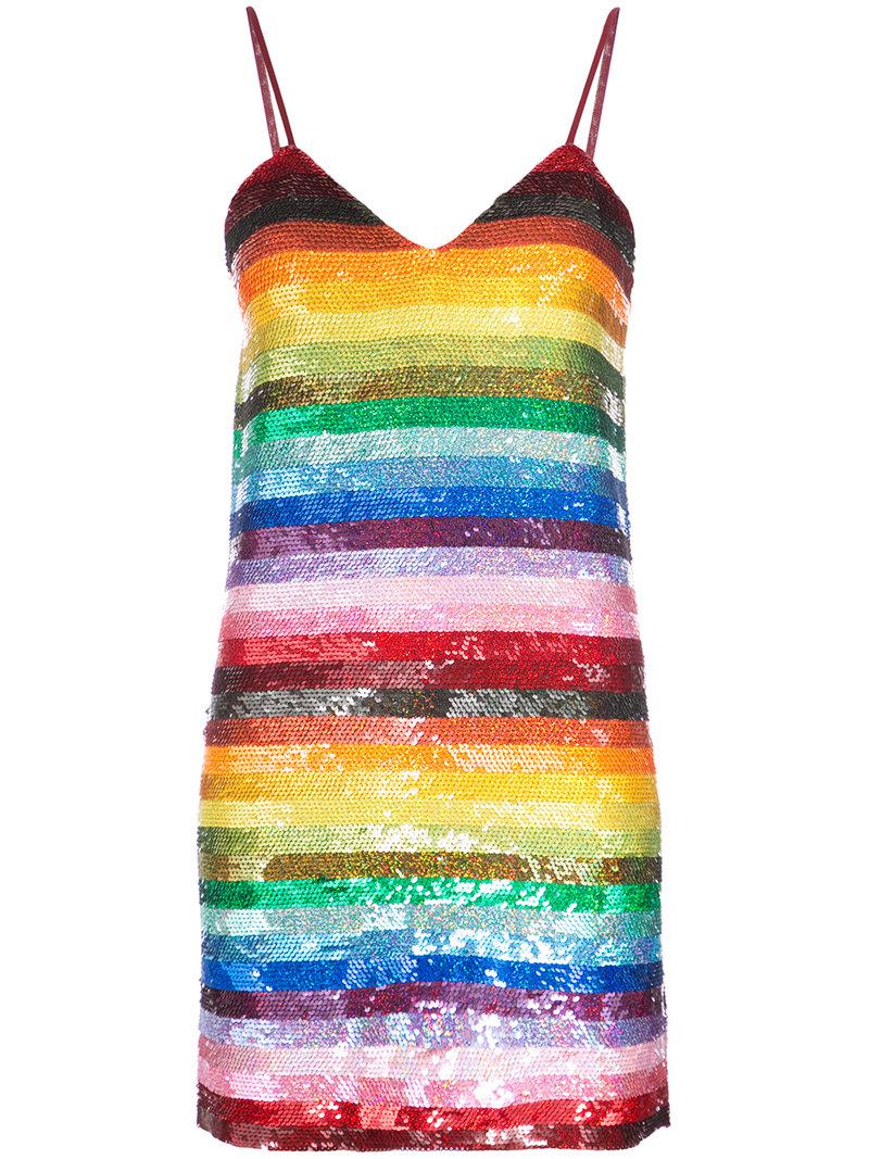 Ashish Sequinned Rainbow Dress | Lyst