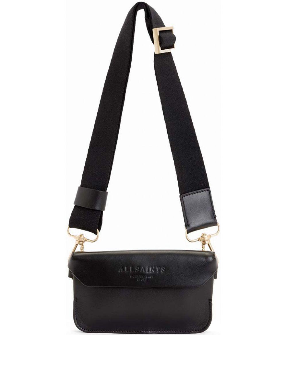 AllSaints レディース ブラック Zoe ショルダーバッグ クロスボディ 