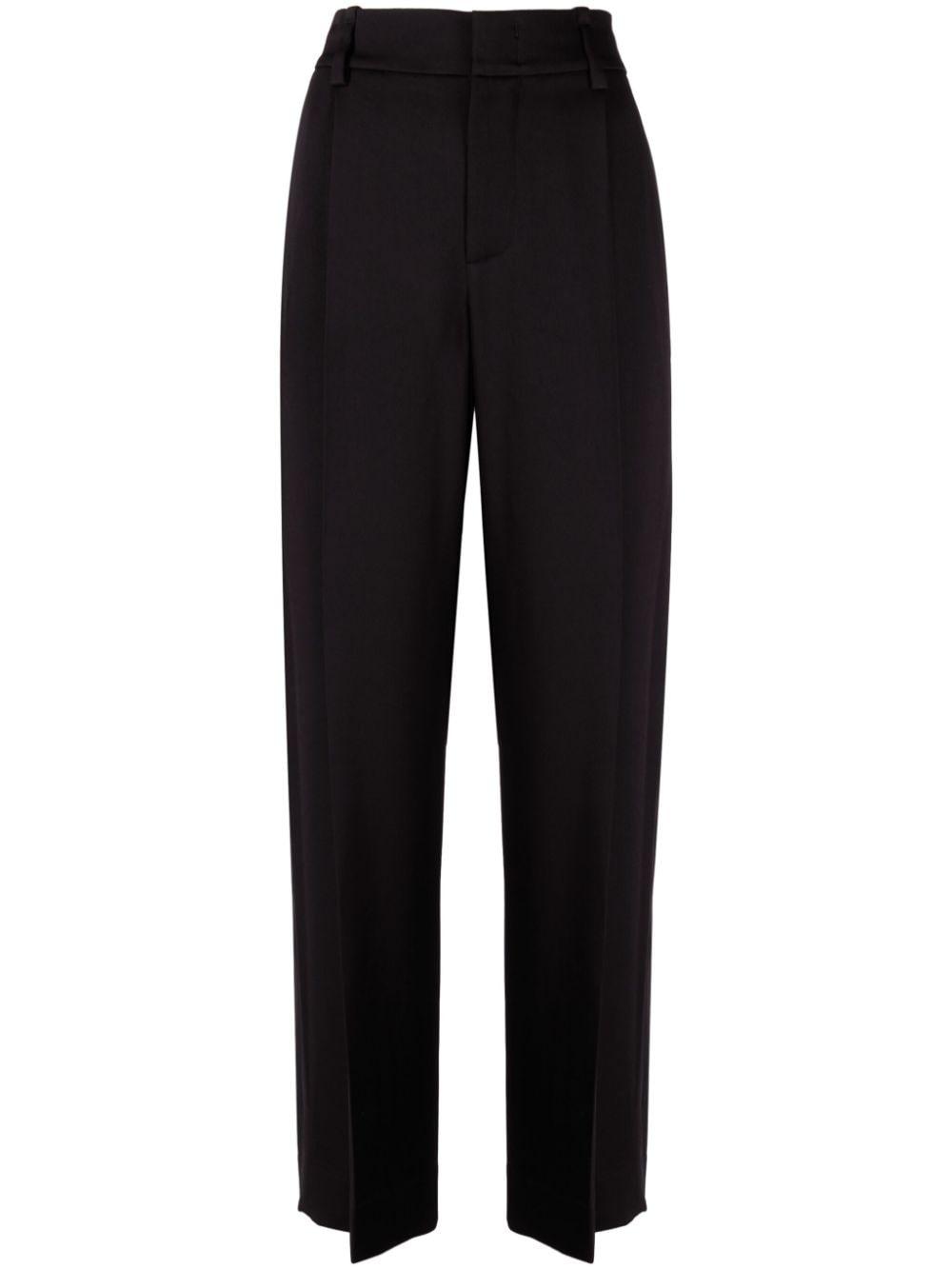 Vince High waist Wide leg Trousers in Black Lyst UK