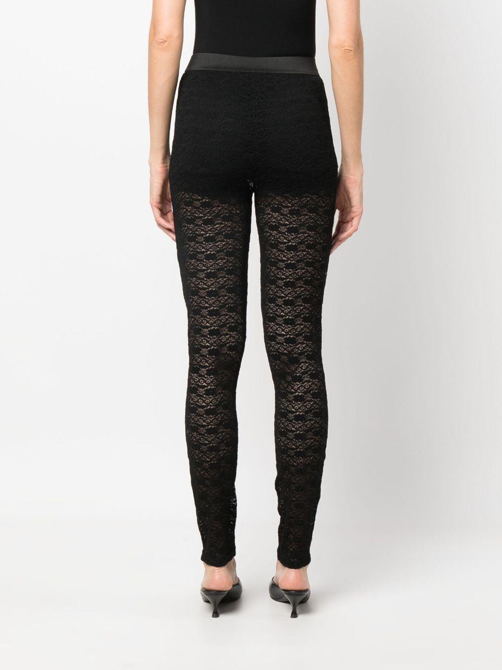 Maje Pointelle-knit leggings in Black | Lyst UK
