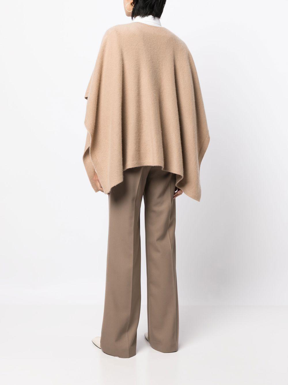 Vince Fine Knit Cashmere Poncho Jumper in Natural Lyst