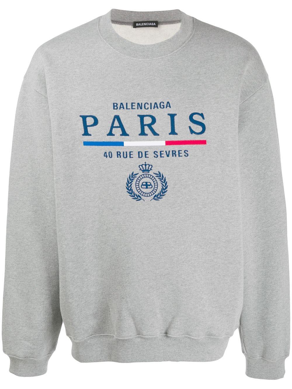 Balenciaga Sweatshirt mit Logo-Stickerei in Grau für Herren | Lyst AT