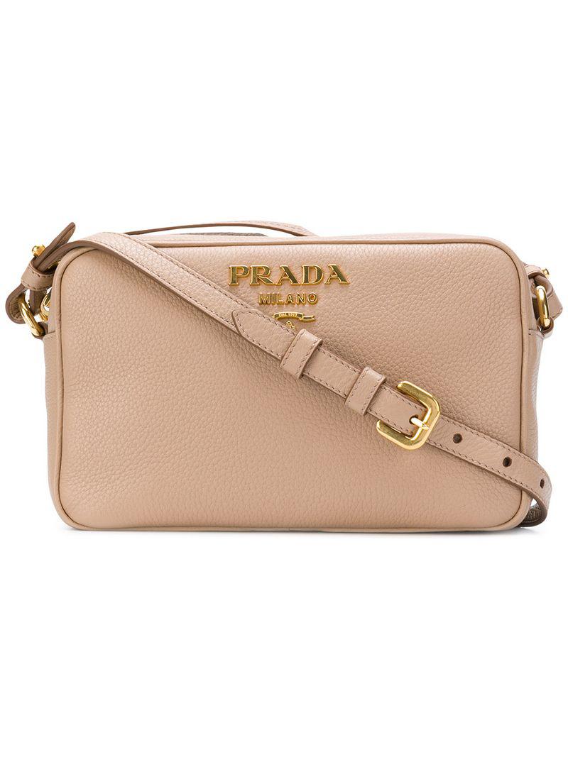 Prada, Bags, Prada Bandoliera Logo Camera Embossed Leather Bag