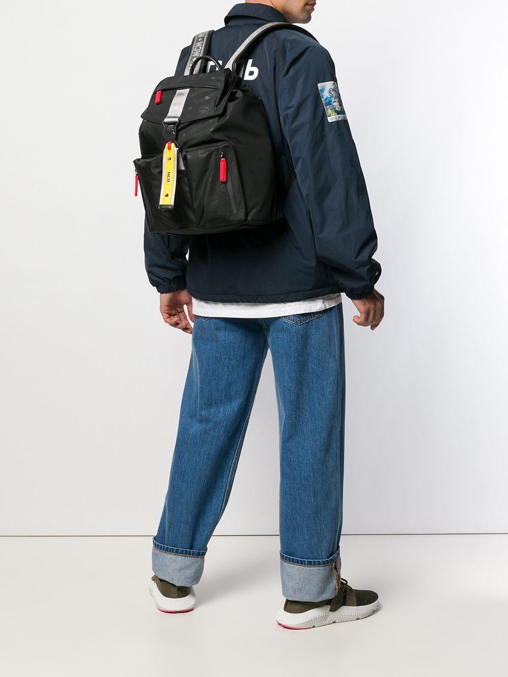 mcm backpack nylon black