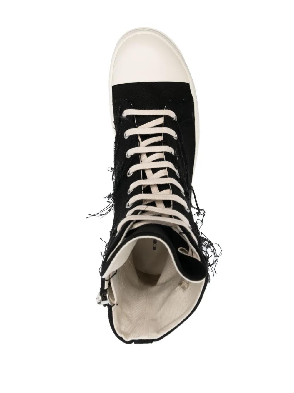 RickOwens LACE UP HI-TOP キャンバスシューズ 43 黒 Rick Owens lace-up hi-top Trainers | Black | FARFETCH