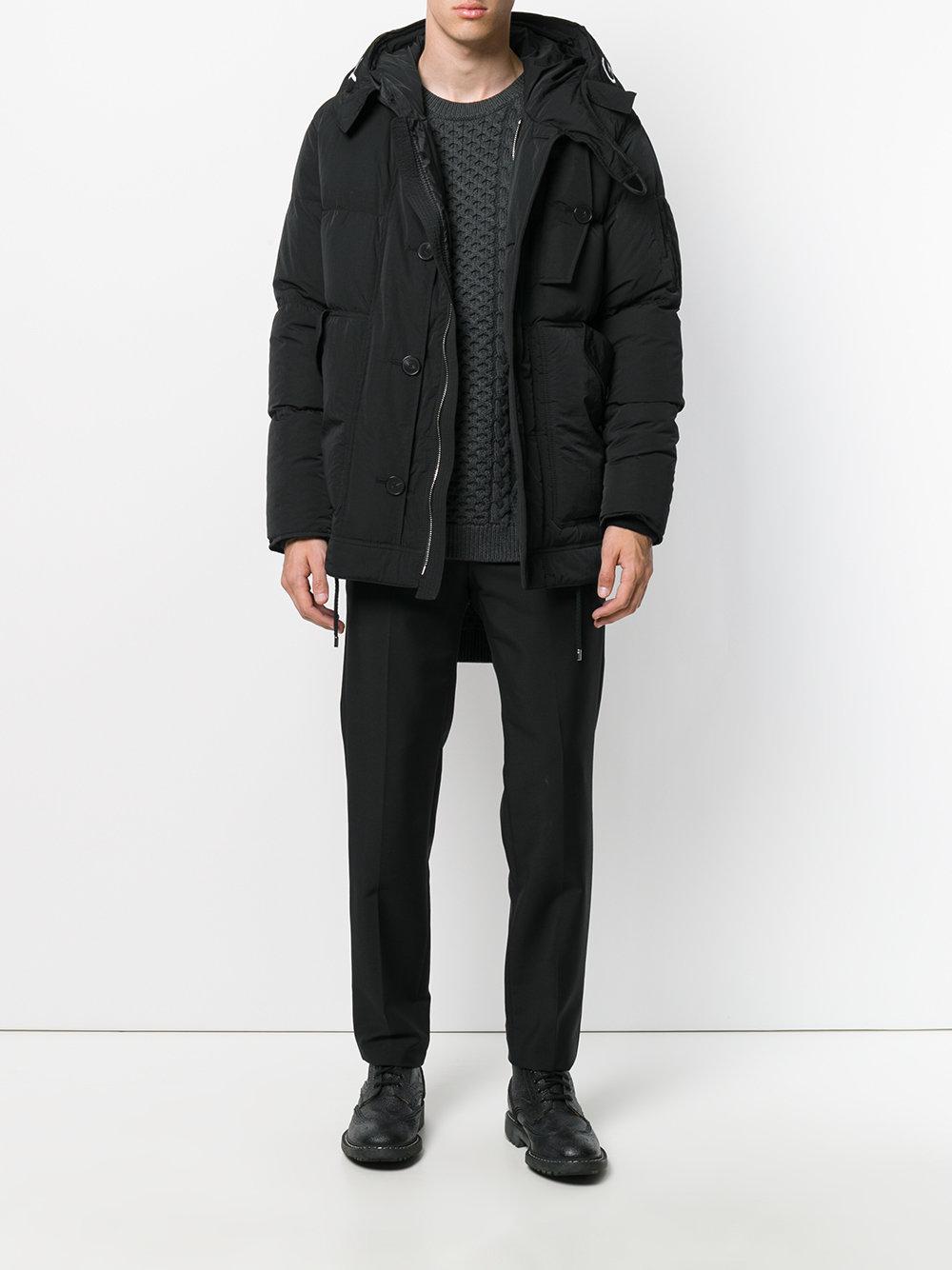 givenchy embroidered logo padded jacket