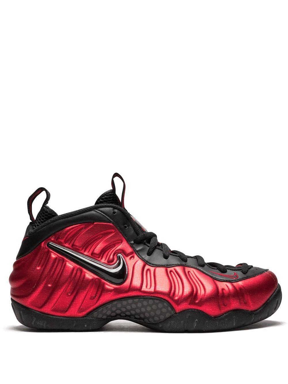 red nike foams