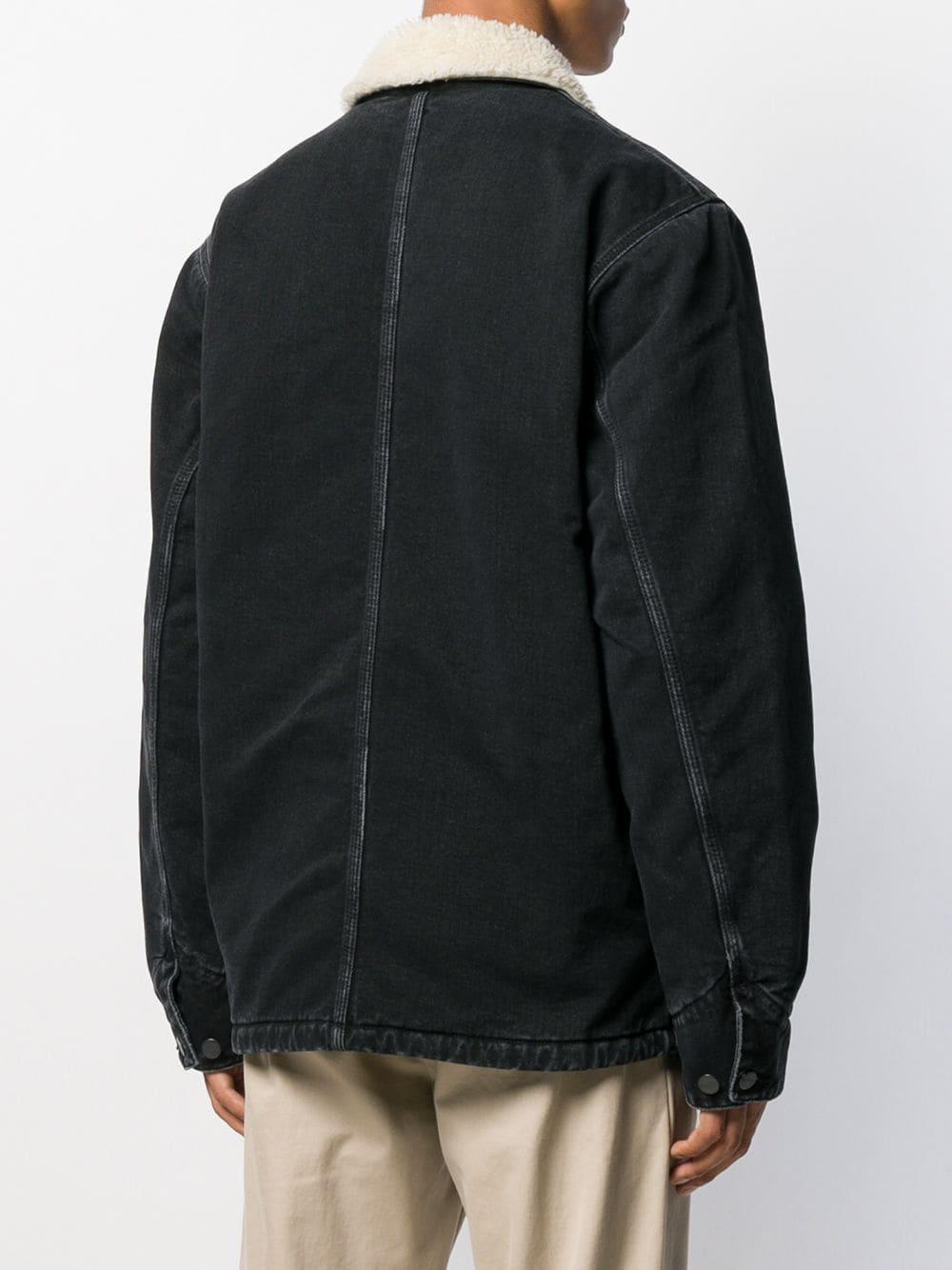 Carhartt WIP Denim Logo Patch Jacket in Black for Men - Lyst