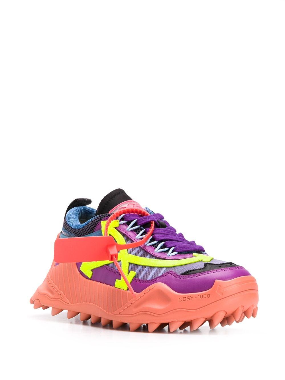 off white sneakers purple