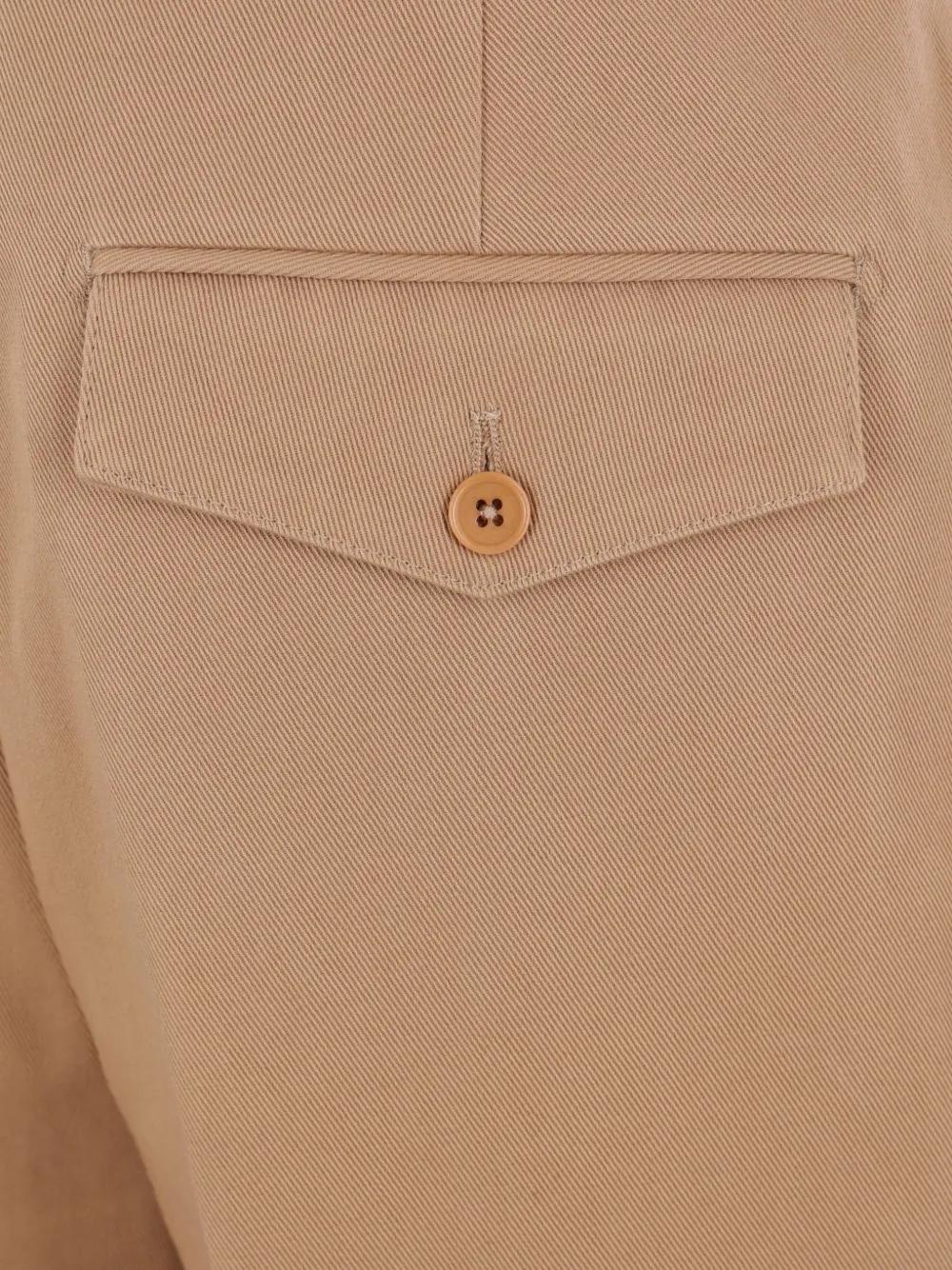 SALON C. LUNDMAN Double-Pleat Trousers in Natural for Men | Lyst