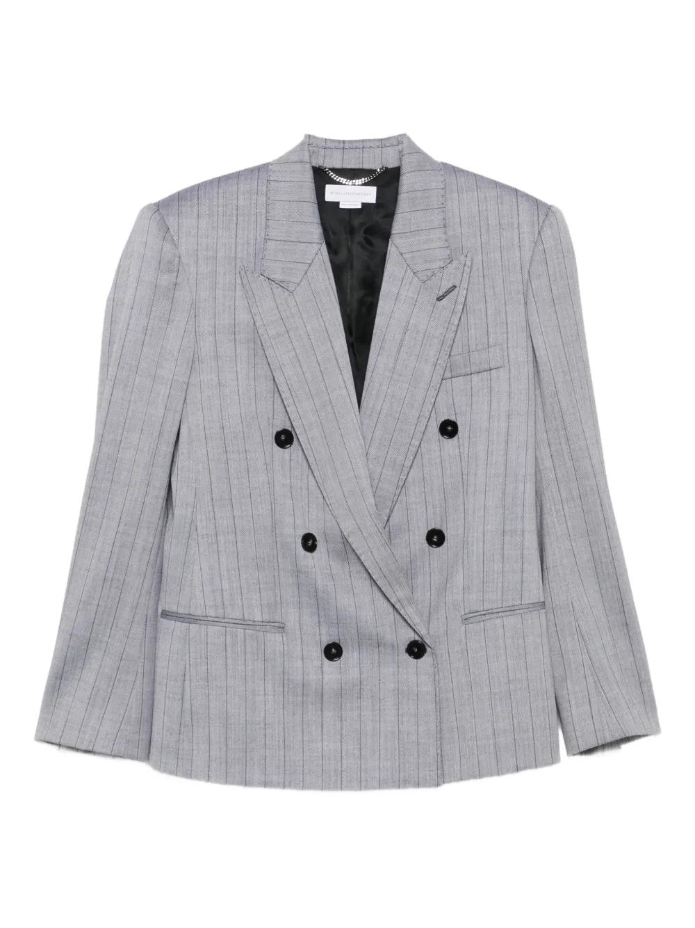Stella McCartney Pinstripe Double-breasted Blazer グレー | Lyst