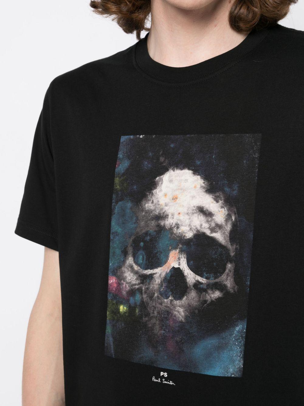 PS by Paul Smith Skull-print Short-sleeve T-shirt in Black for Men | Lyst