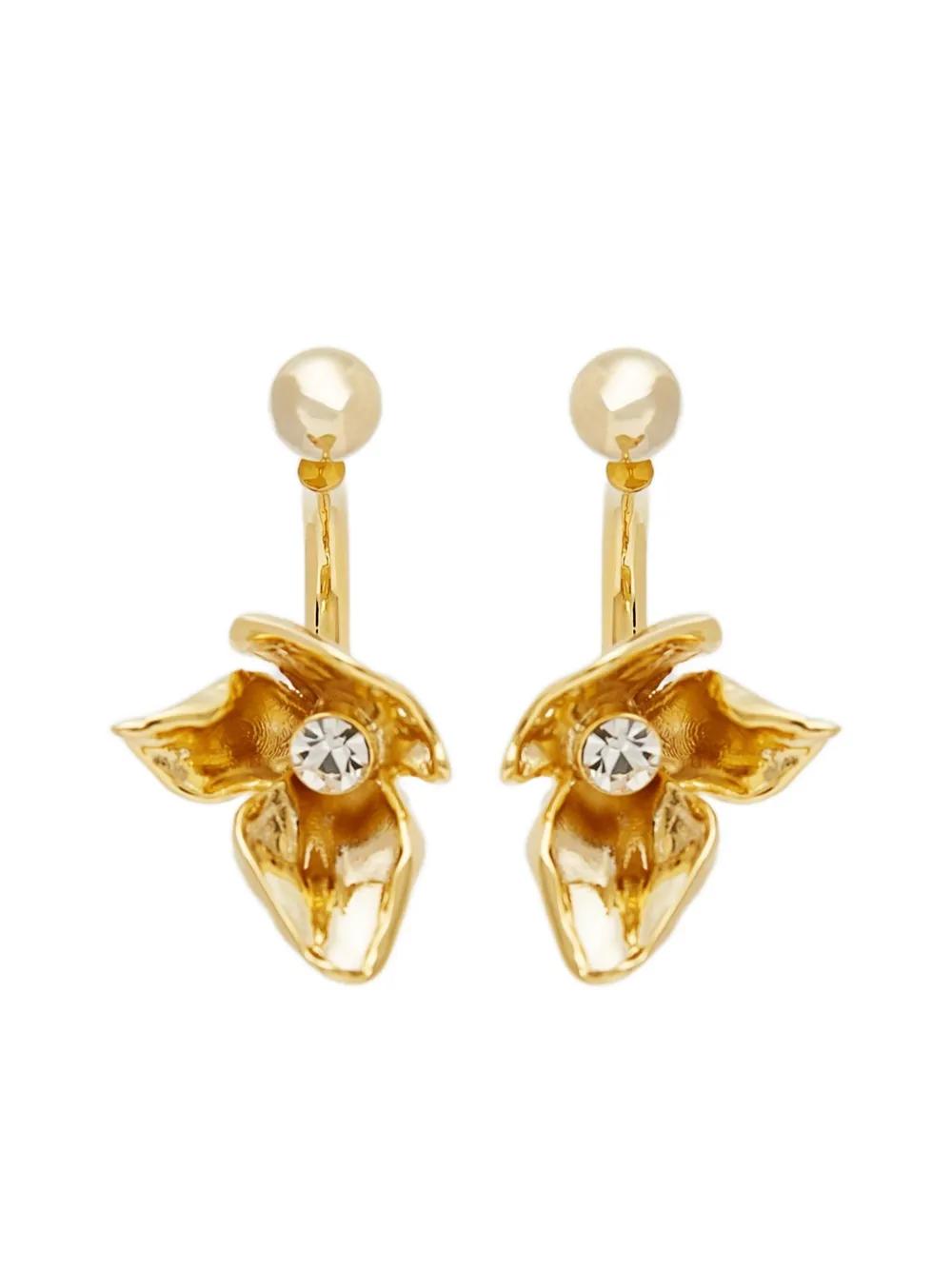 【関税込み】Erdem Flower Half Ring スモール ピアス Erdem: Flower Half Ring スモール ピアス | SSENSE 日本