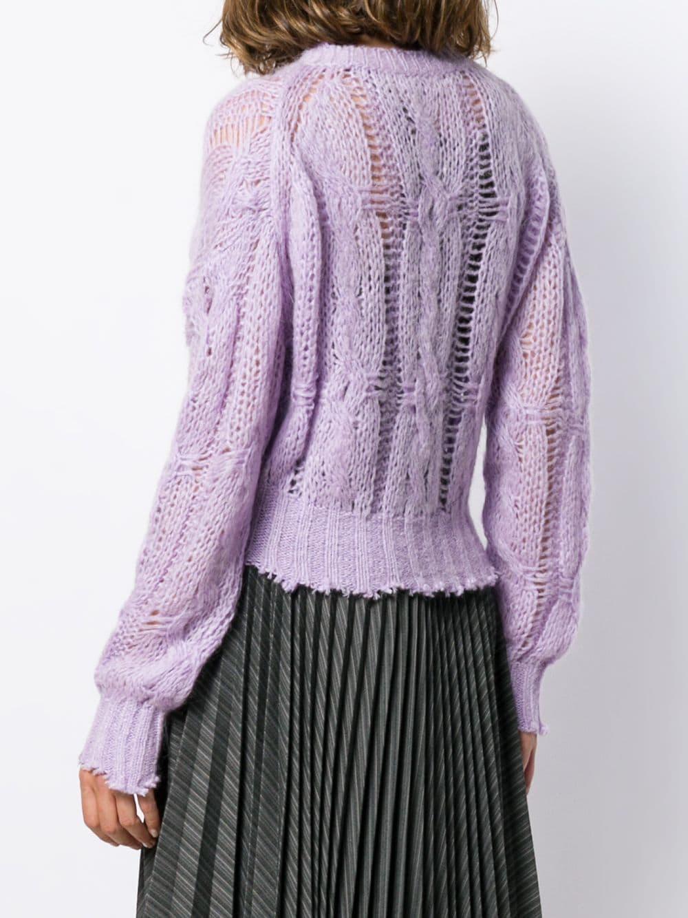 Acne Studios Wool Frayed Cable Knit 