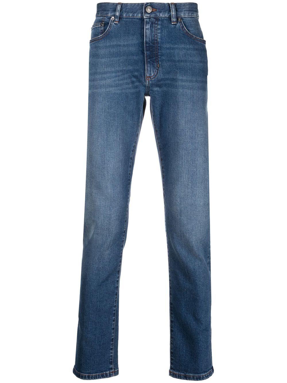 Ermenegildo Zegna Denim Straight Jeans in het Blauw voor heren Heren Kleding voor voor Jeans voor Jeans met rechte pijp 