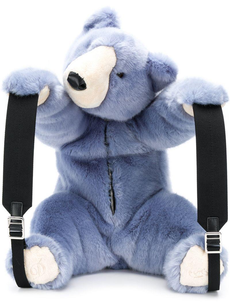 Zaino a forma di orso con pelliccia sintetica di Dolce & Gabbana in Blu |  Lyst