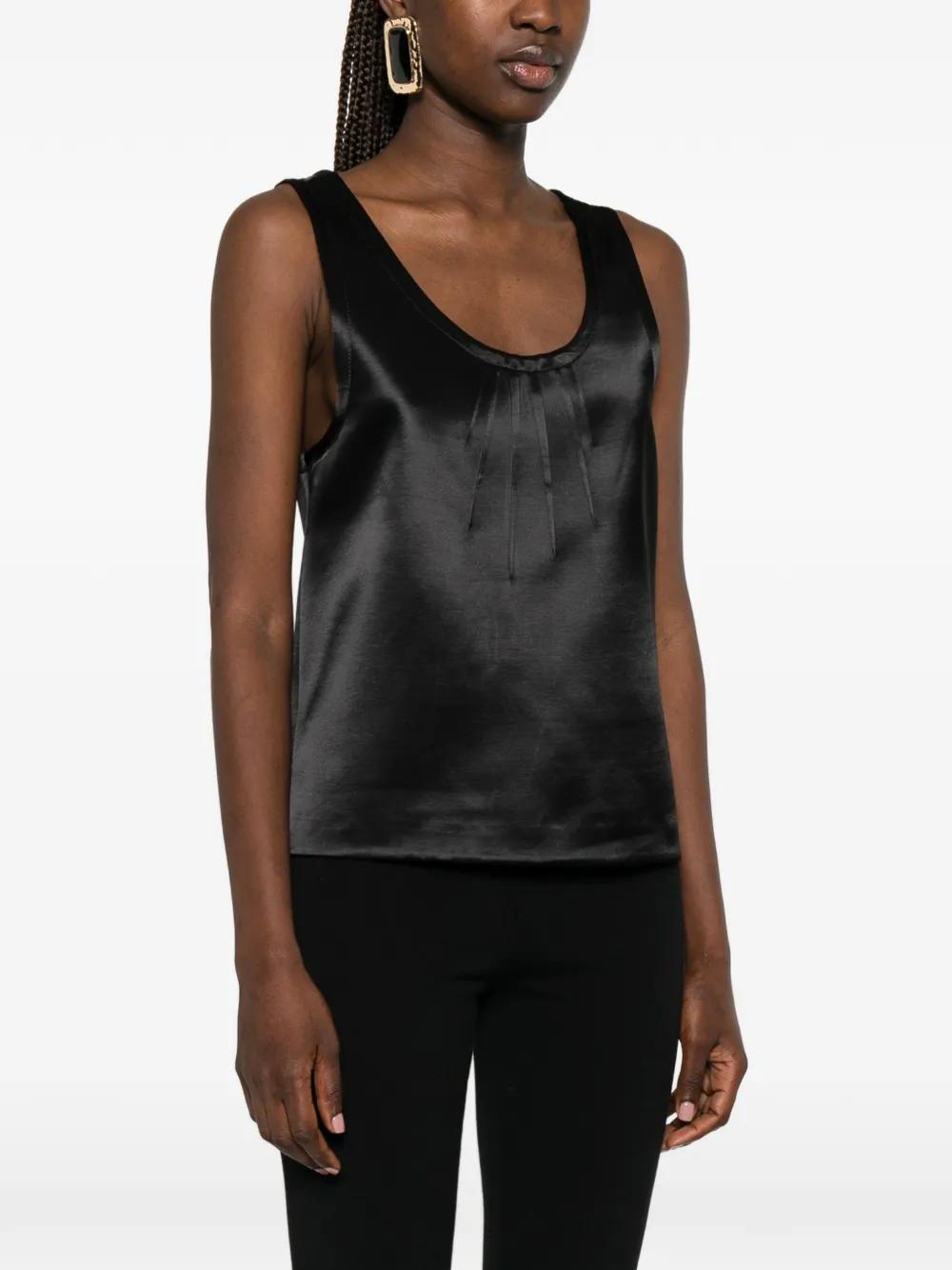 YVES SAINT LAURENT タンクトップ Cassandre Tank Top in Black | Saint Laurent | YSL EN-DK