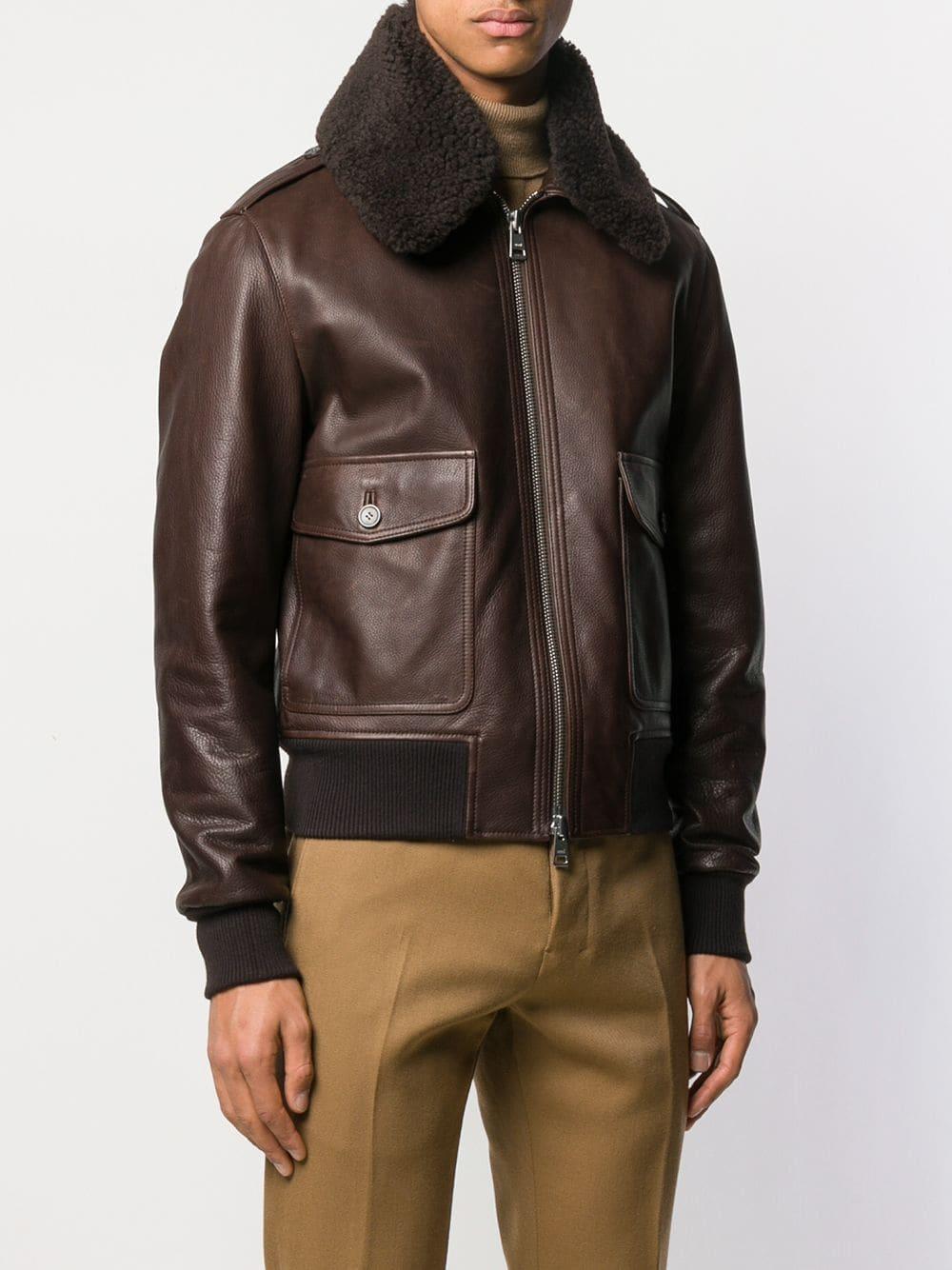 ami leather jacket