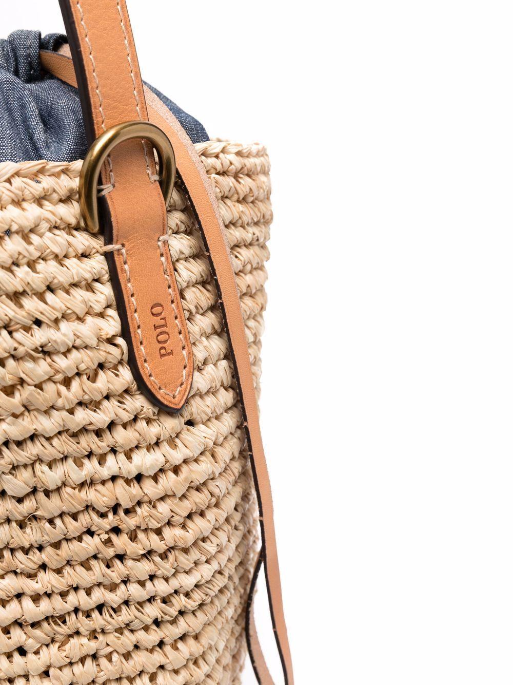 Bolso bombonera tejido con logo Polo Ralph Lauren de Algodón | Lyst