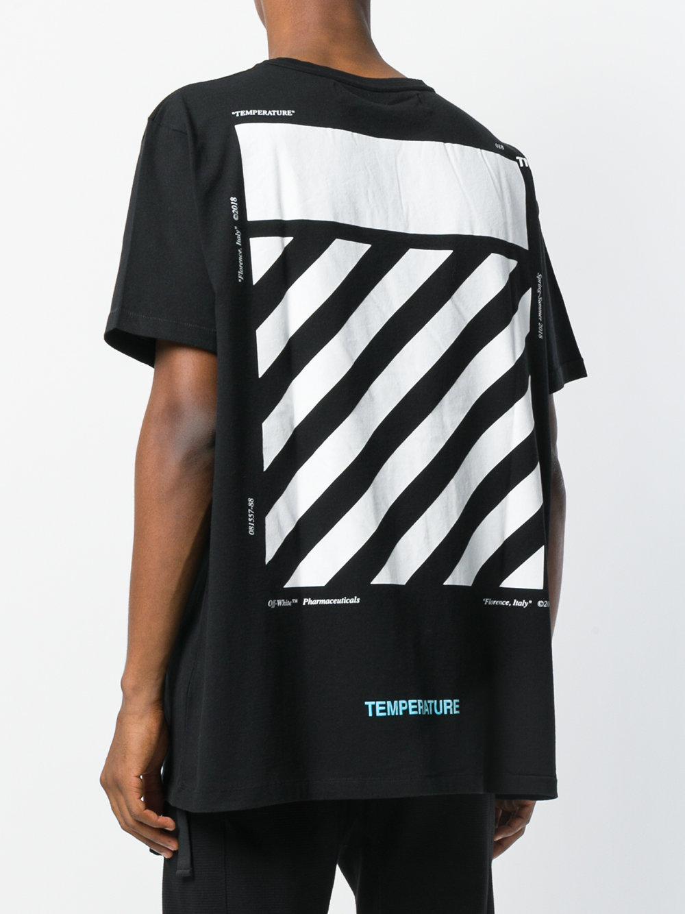 Off White c o Virgil Abloh Temperature T shirt in Black for Men Lyst