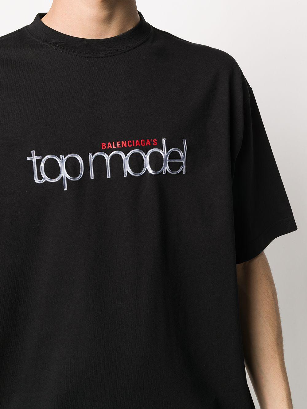 Balenciaga Baumwolle 'Topmodel' T-Shirt in Schwarz für Herren - Lyst