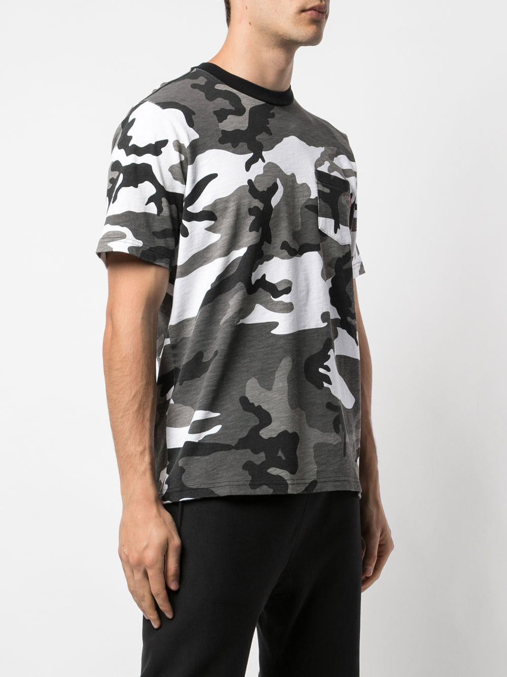 Supreme Camouflage Print T-shirt in Gray for Men - Lyst