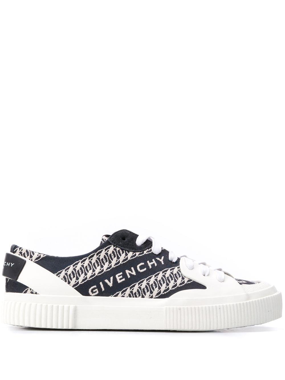 givenchy chain tennis light low sneakers in canvas