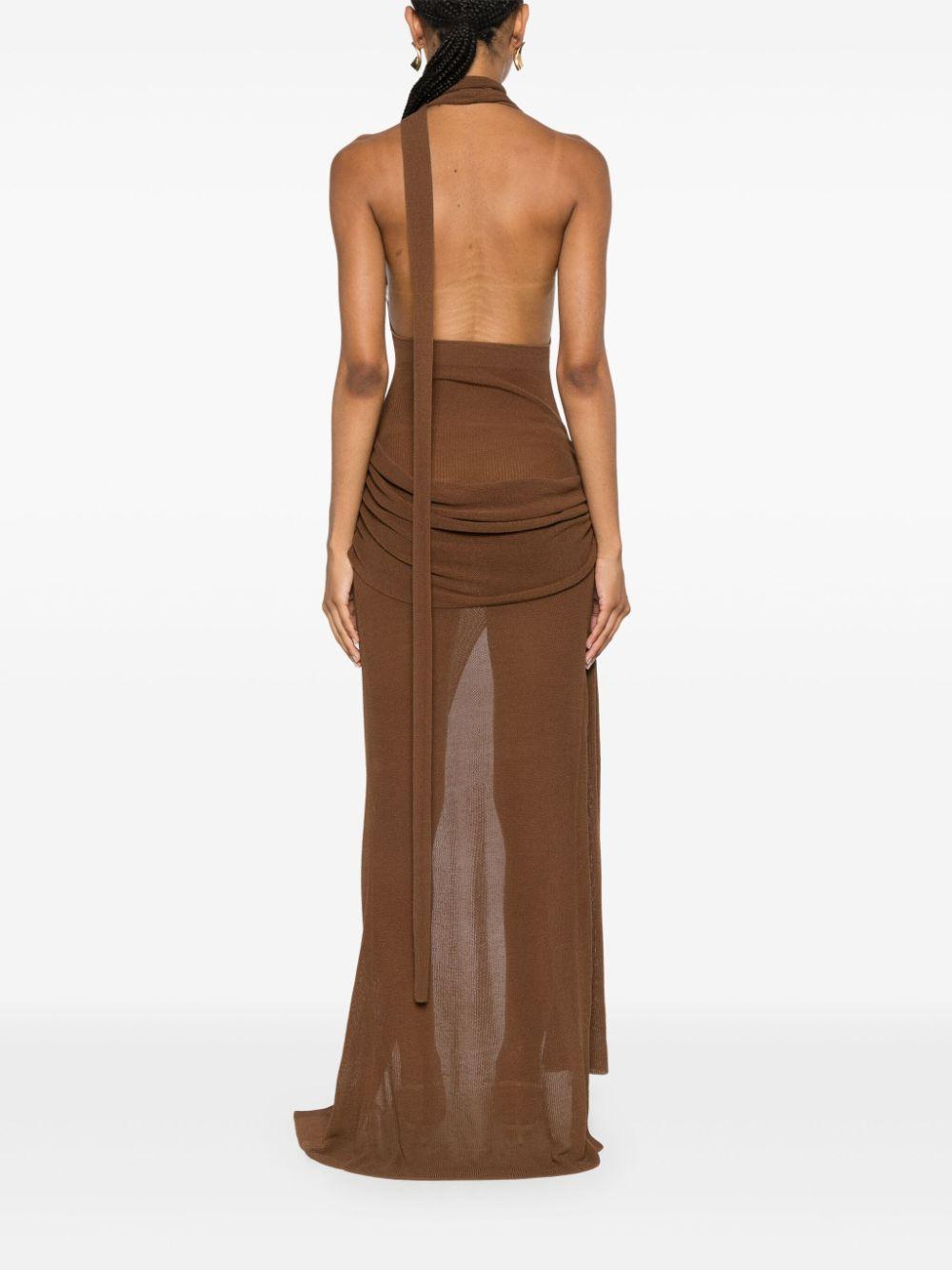AYA MUSE Alya Maxi Dress in Brown | Lyst