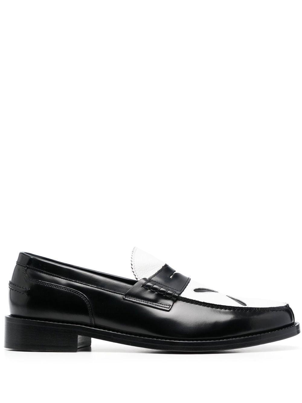 STEFAN COOKE Slashed Leather Loafers in Black for Men | Lyst