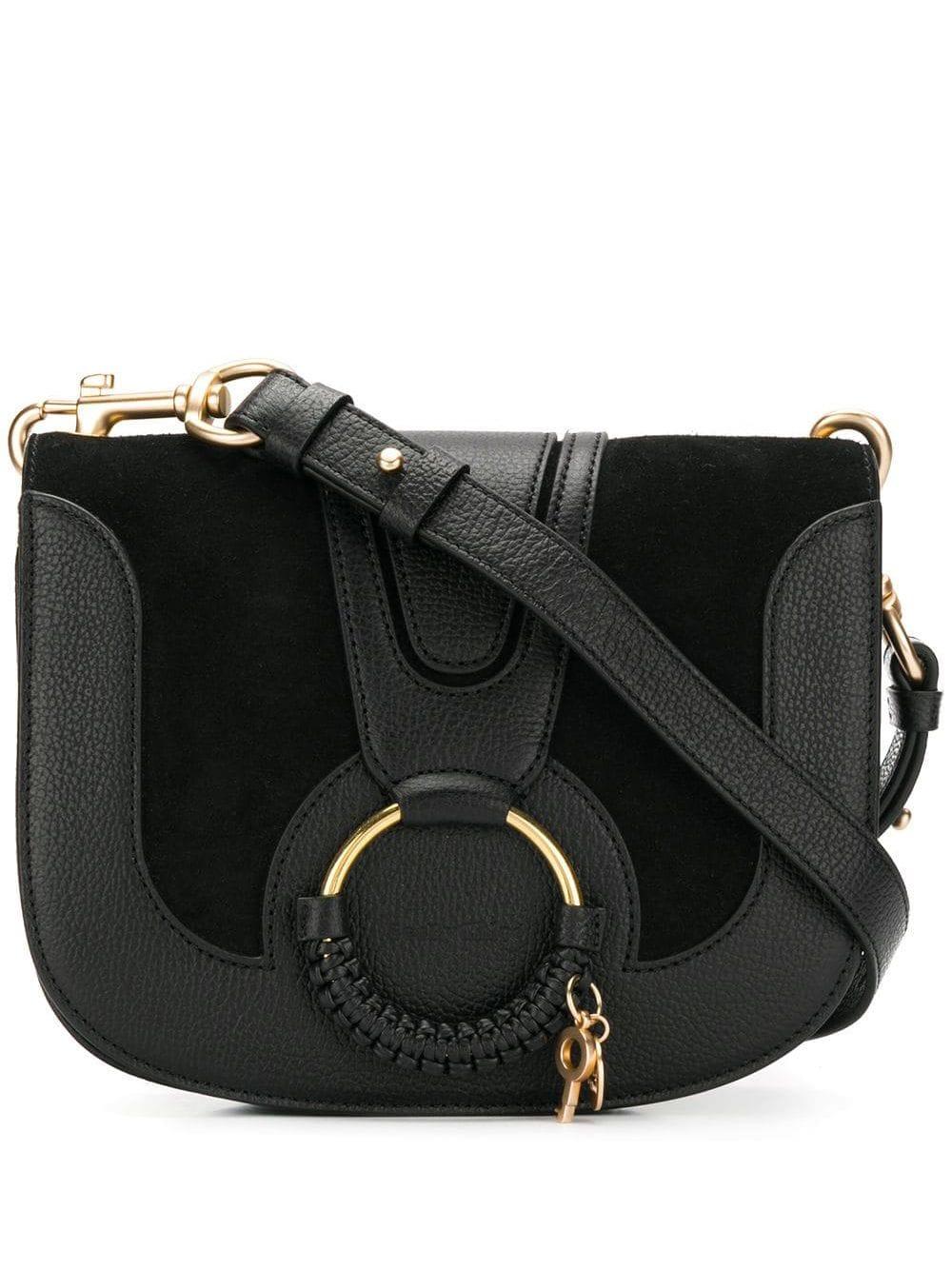 See By Chloé Leather Hana Medium Saddle Bag in Black - Lyst