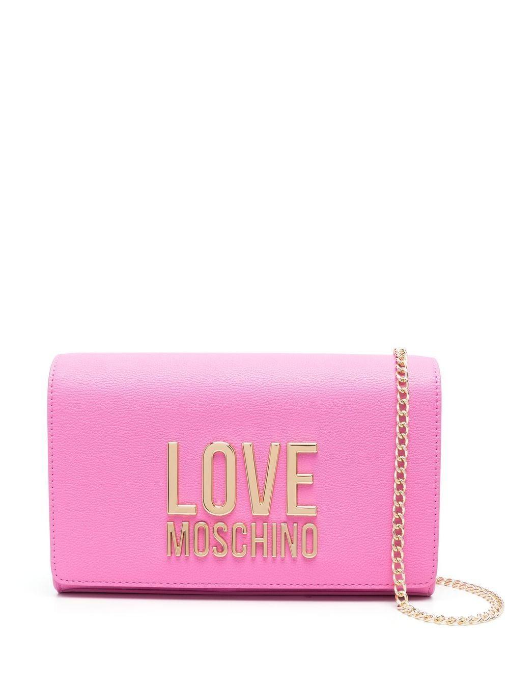 Love Moschino Logo-lettering Cross Body Bag in Pink | Lyst