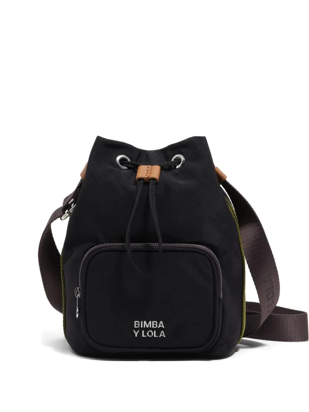 Bimba Y Lola Drawstring Bucket Bag in Black Lyst