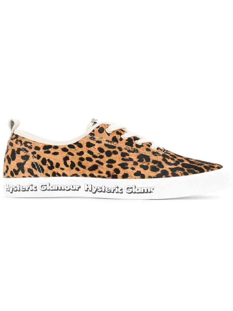 Animal print lace up sneakers Clearance