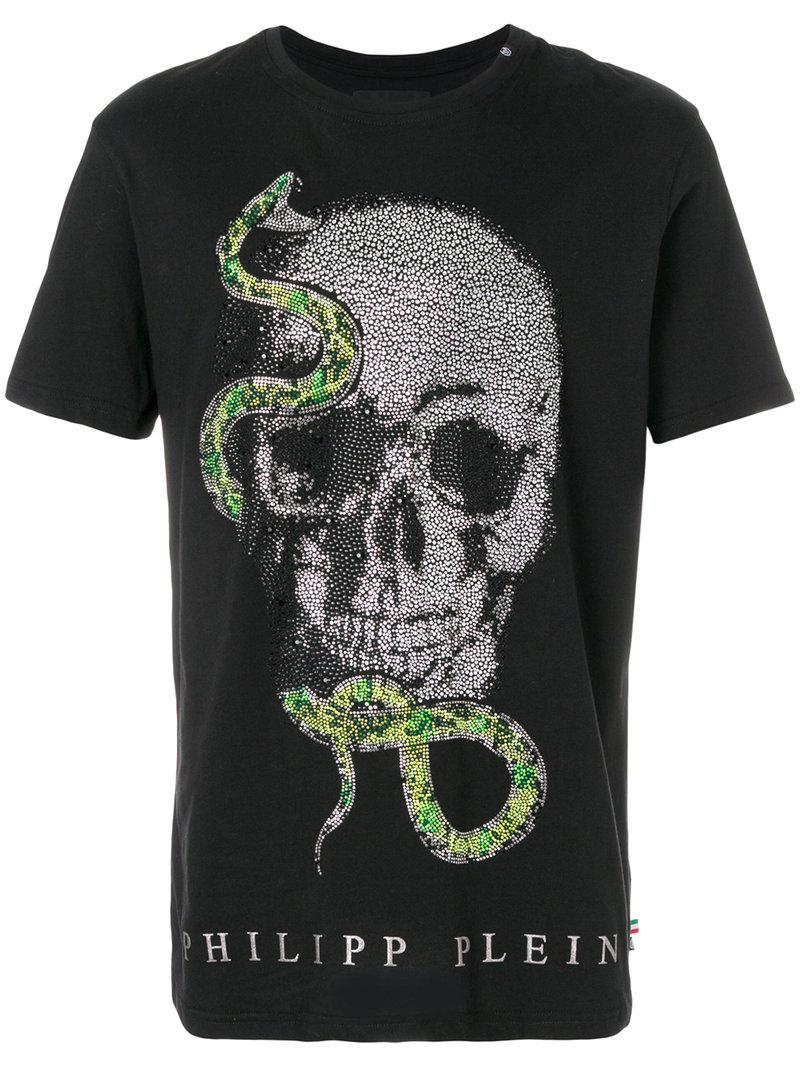 Philipp Plein Cotton Skull Snake Patch 