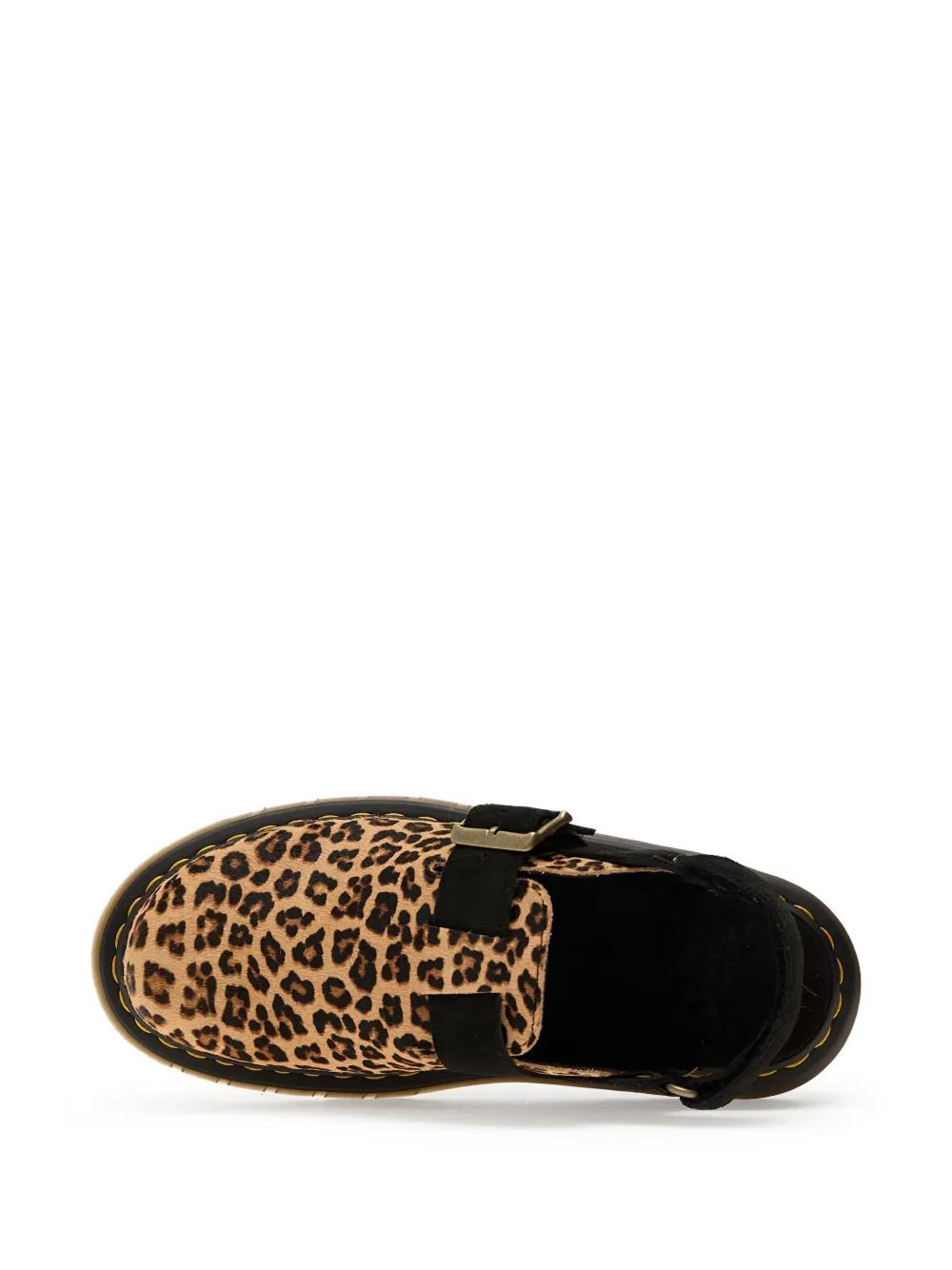 Dr. Martens Jorge Ii Leopard-Print Buckle Mules in Black | Lyst