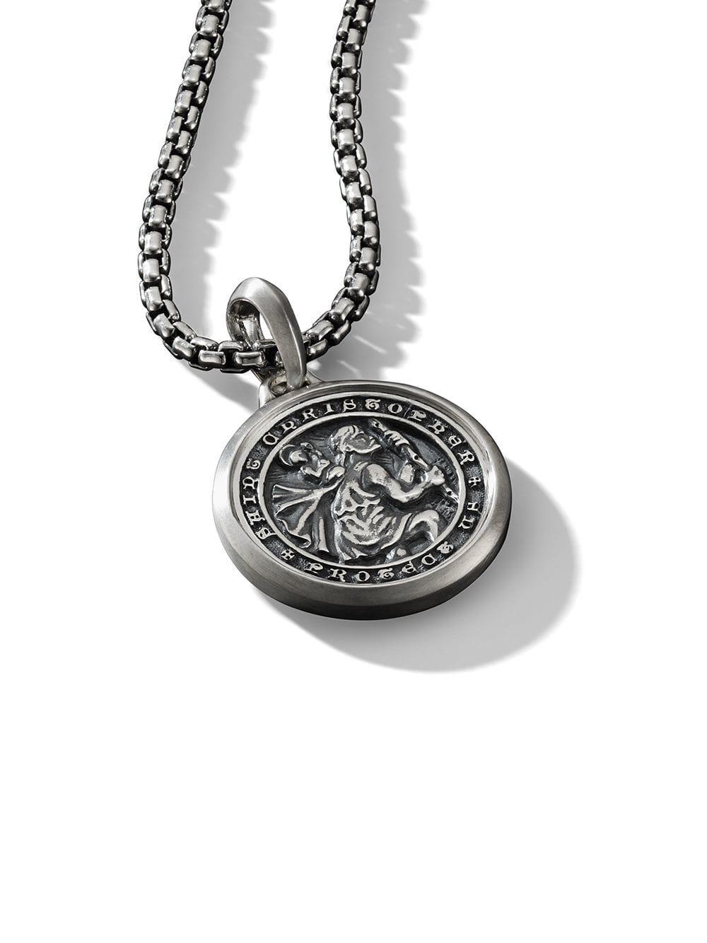 David Yurman St. Christopher Amulet in ss (Black) for Men - Lyst