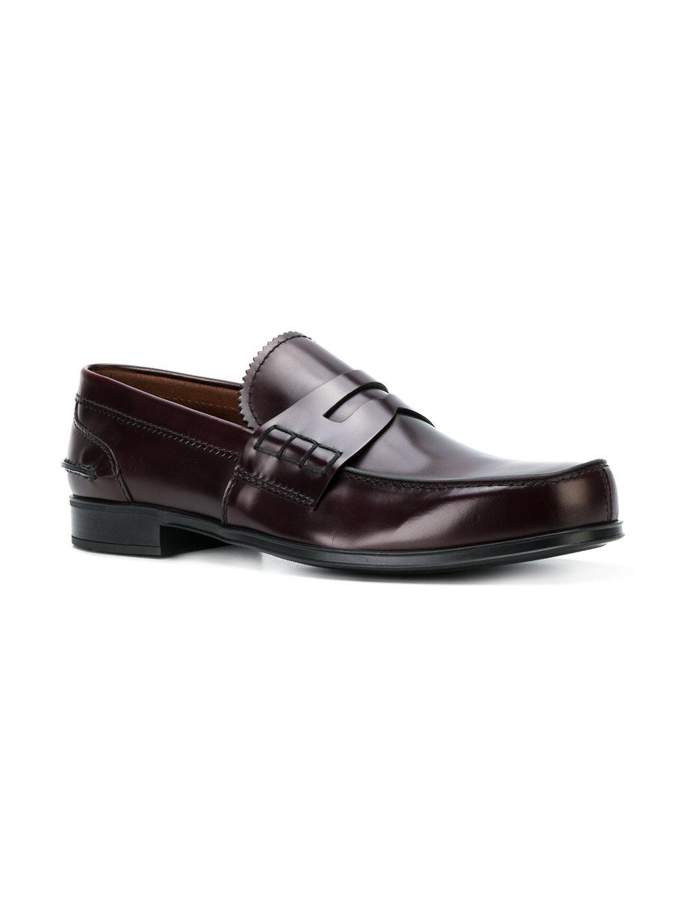 prada penny loafer brown