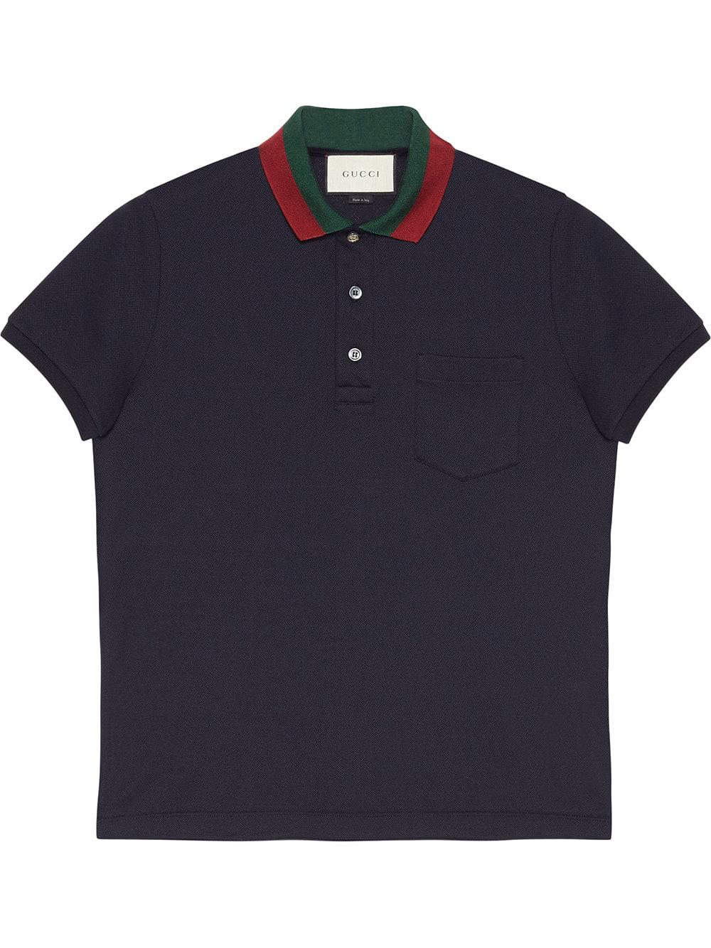 gucci web stripe polo shirt