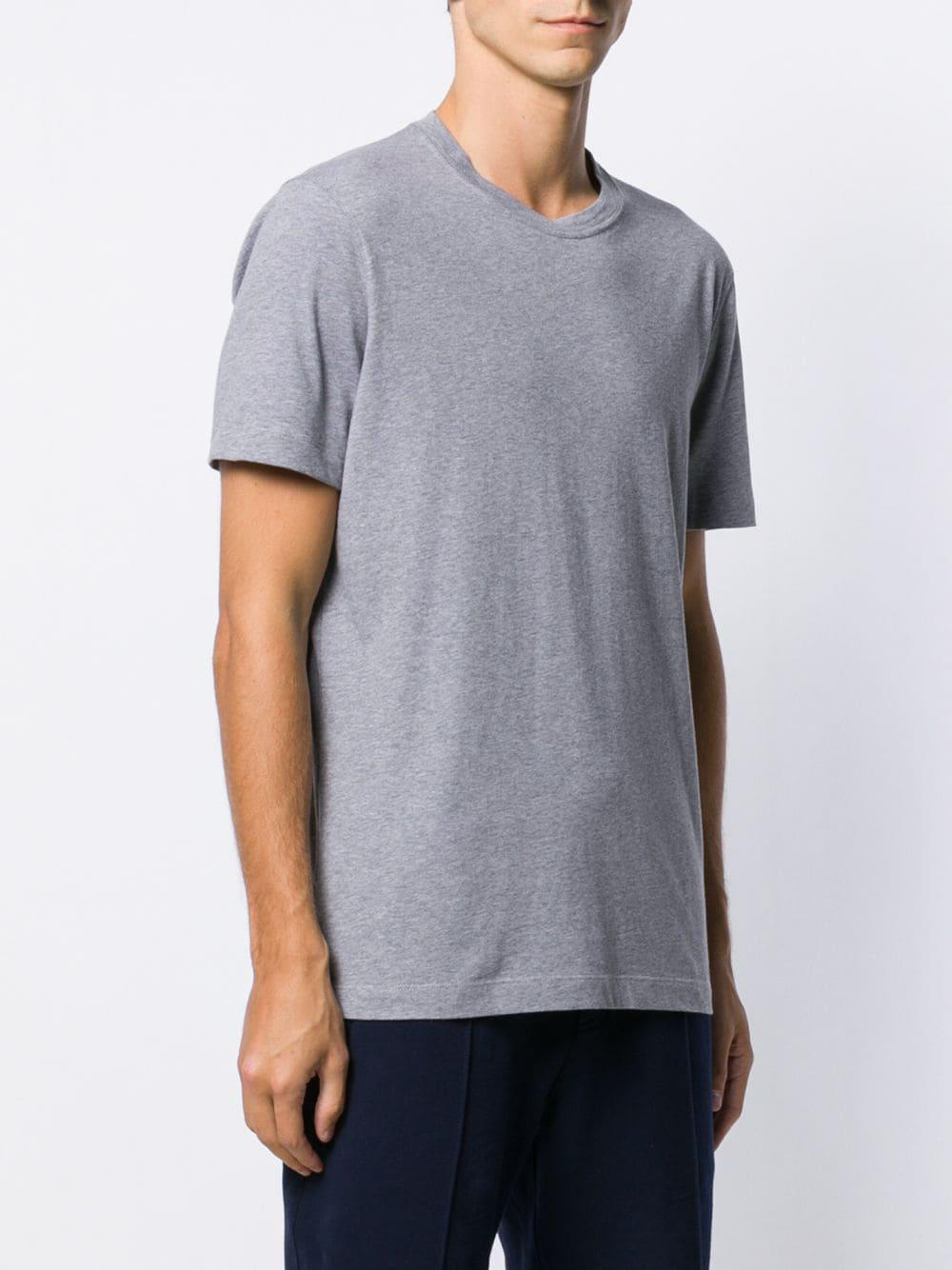 Brunello Cucinelli Cotton Crew Neck T-shirt in Grey (Gray) for Men - Lyst