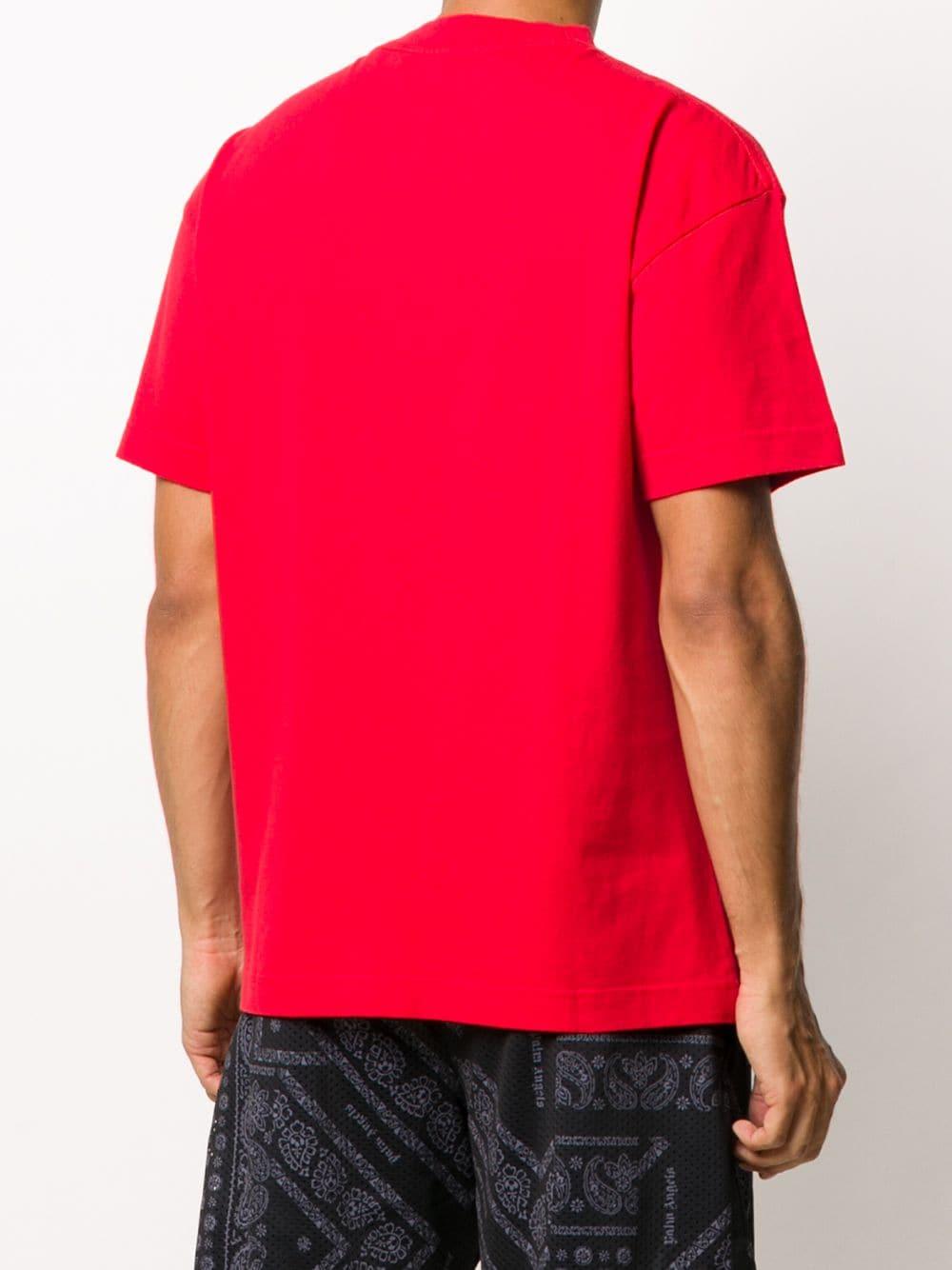 Palm Angels Cotton Las Vegas Logo-print T-shirt in Red for Men - Lyst