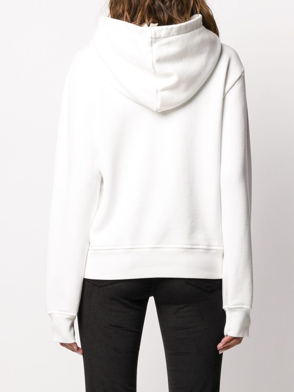 Amiri Cotton Logo Print Hoodie in White - Save 38% - Lyst