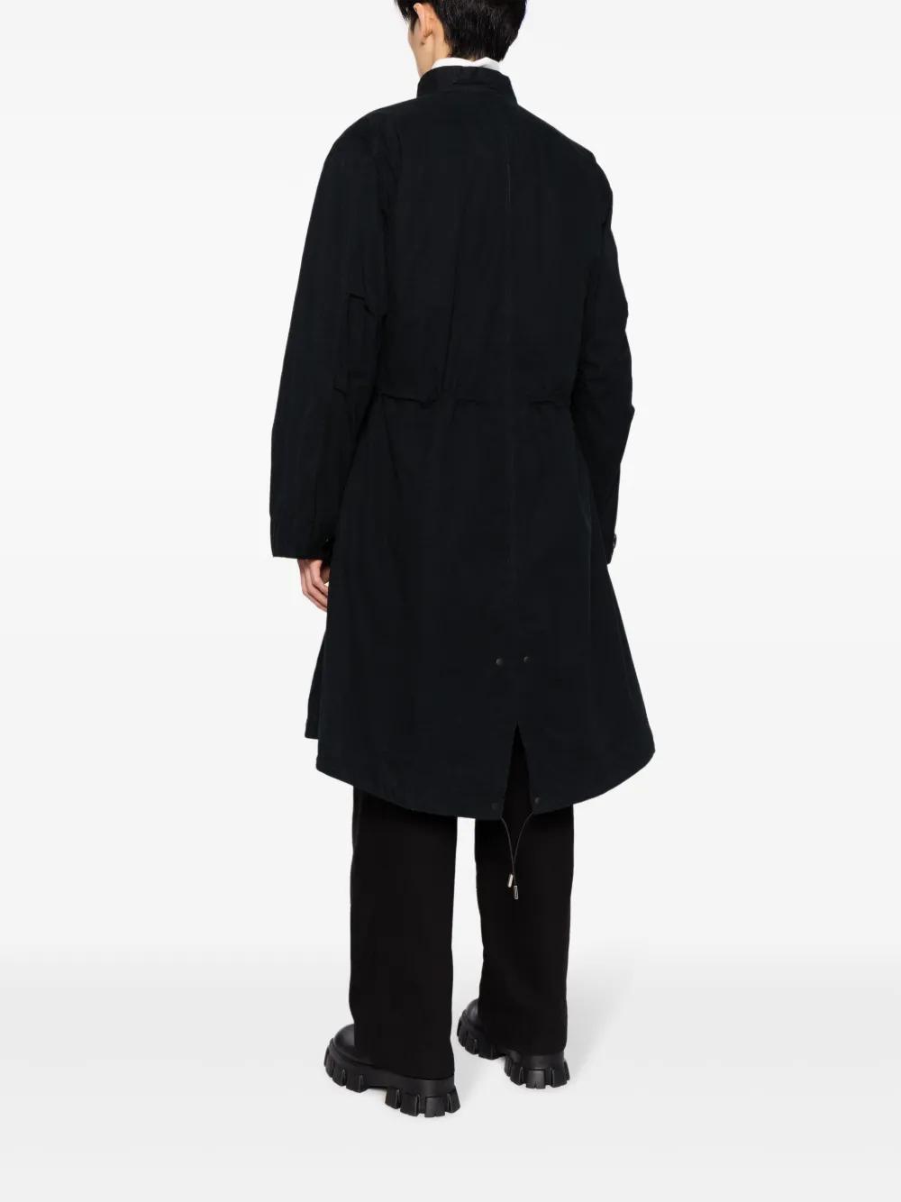 sacai ロングコート ブラック Sacai - マット タフタ リバーシブル ロングコート | HBX