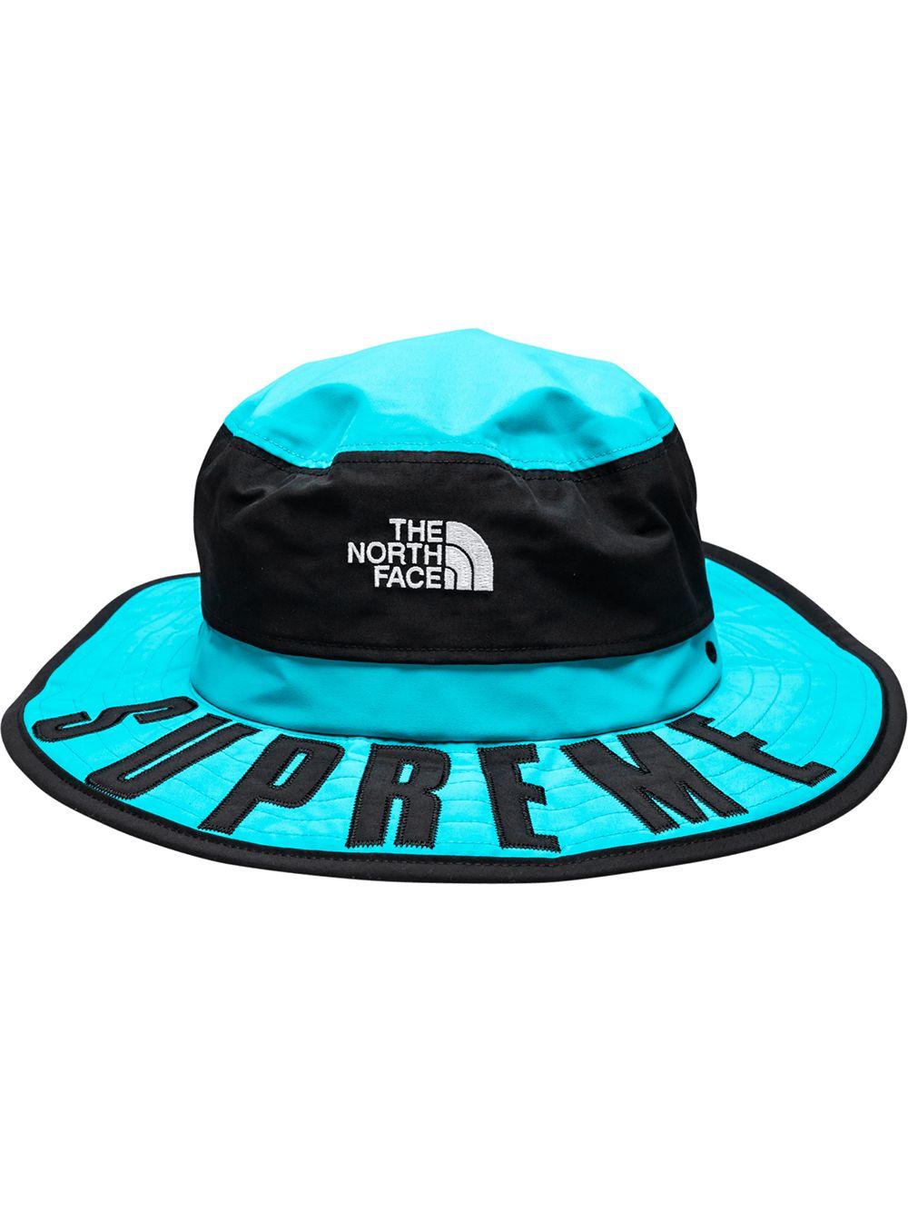 Supreme Logo Print Bucket Hat in Blue