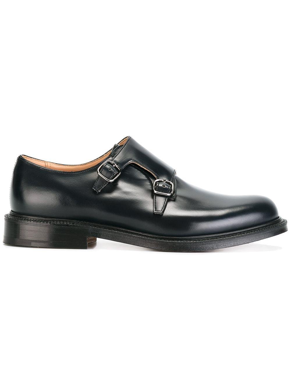 Church's Leather 'lambourn' Monk Shoes in Blue for Men - Lyst