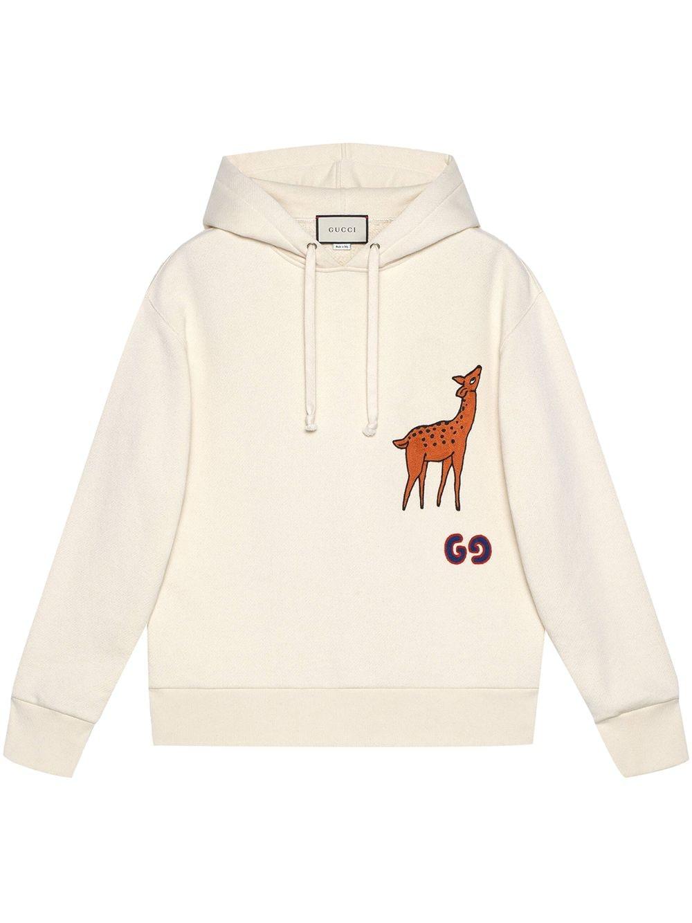 Men\u0027s Deer,applique Pullover Hoodie