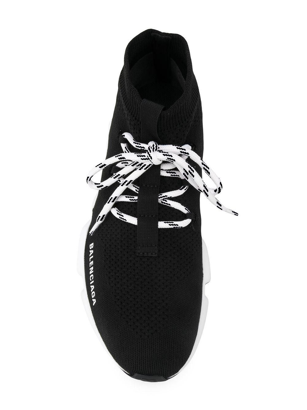 Balenciaga Kant Sneakers Met Veters in het Zwart - Lyst