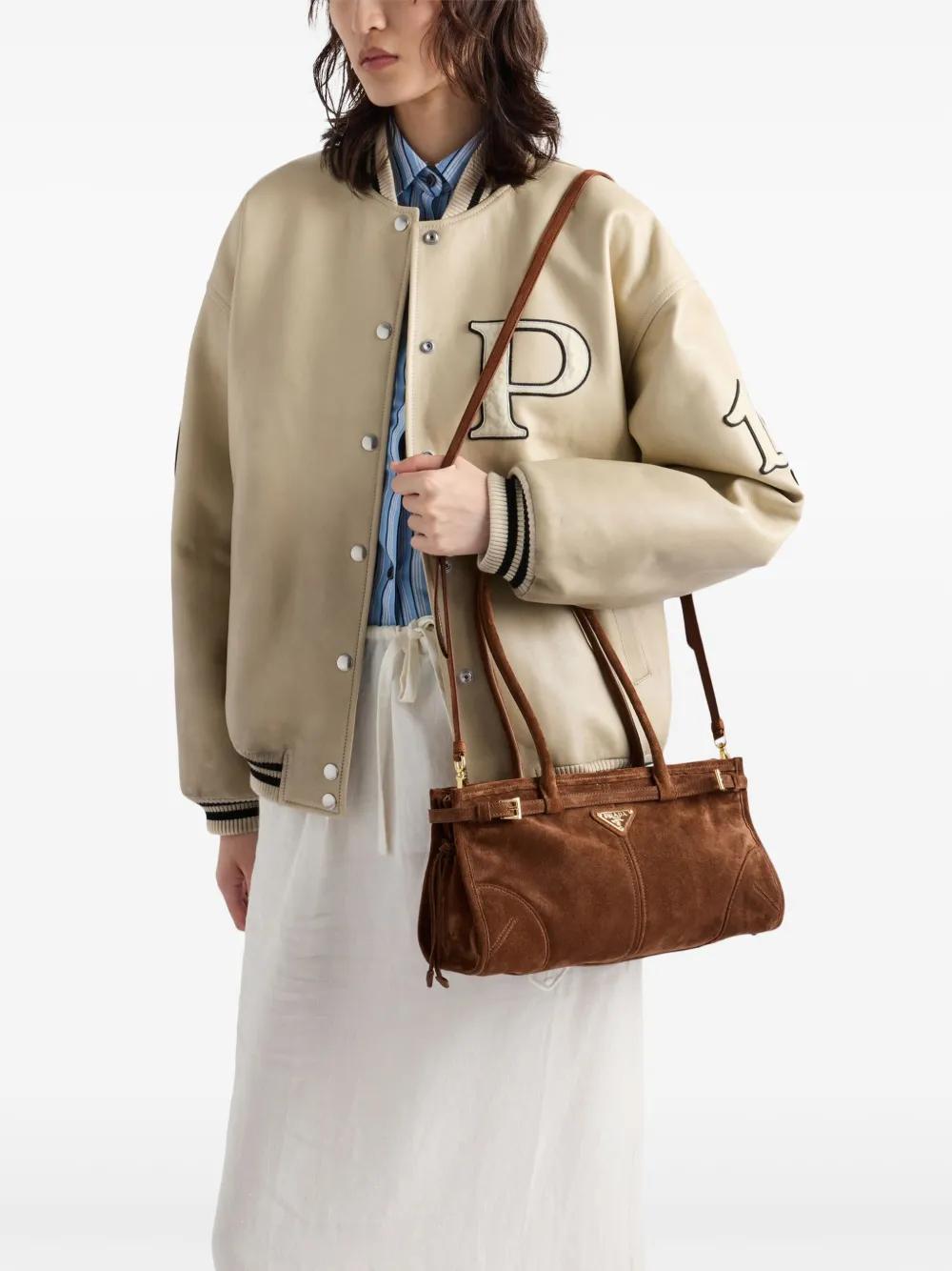 prada-brown-Medium-Suede-Tote-