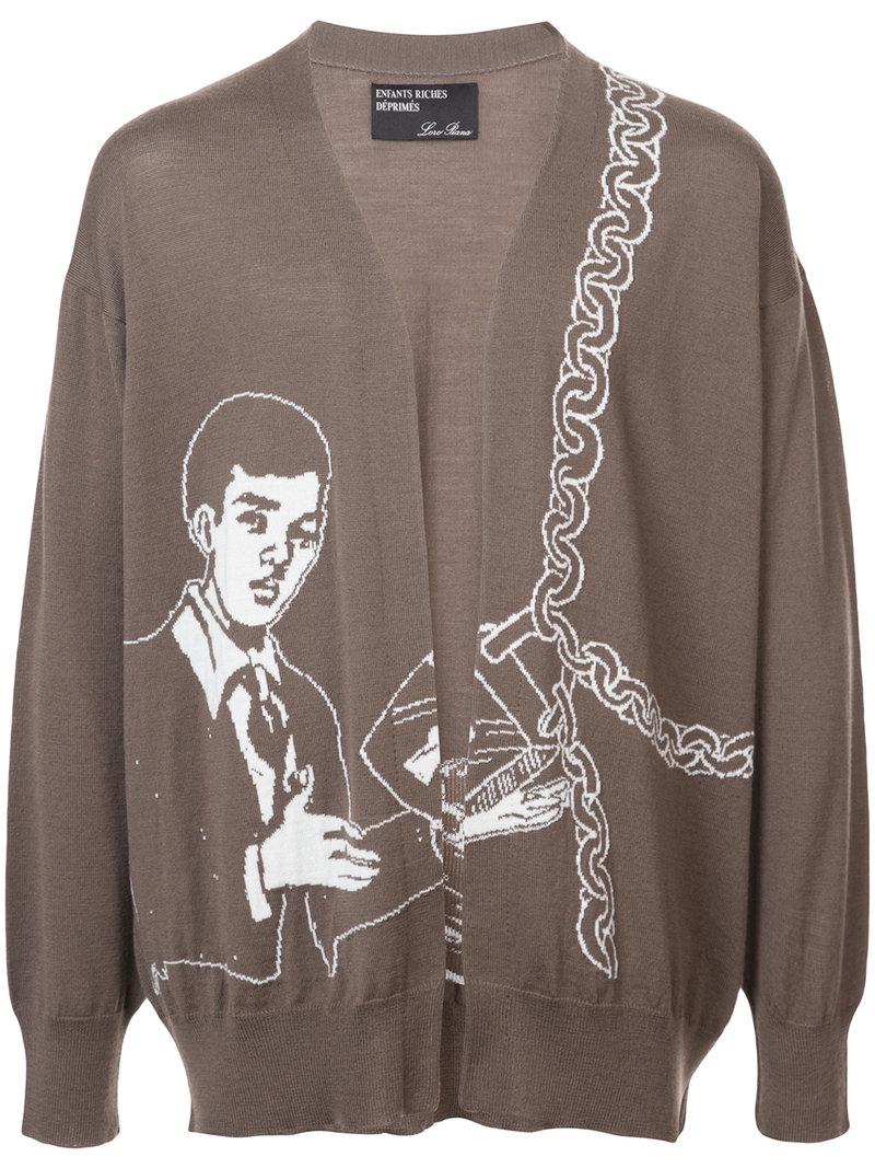 Enfants Riches Deprimes Loro Piana Boy Knit Cardigan in Brown for